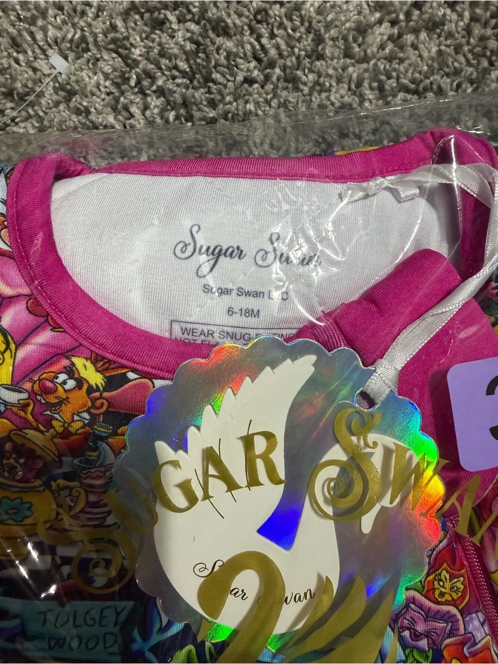 Sugar Swan Alice in Wonderland Sleepsack